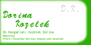 dorina kozelek business card